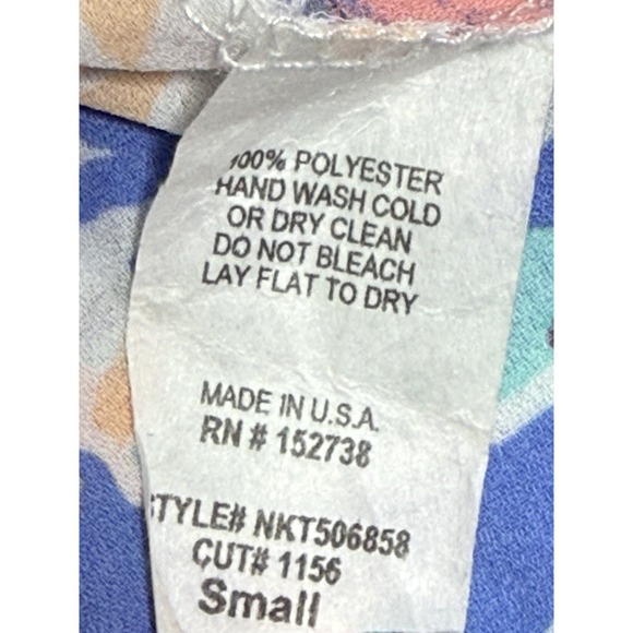 Karlie Multi Colored Print Halter A-line Lightweight Tank Top Women's Size Small - Picture 6 of 6